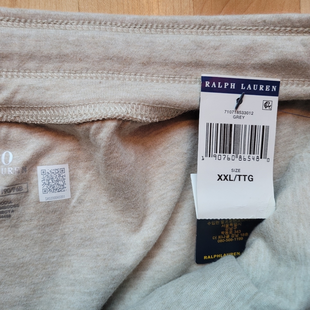 Polo Ralph Lauren Men's XXL Grey/Tan Double Knit Jogger Pants NWT - Picture 12 of 13
